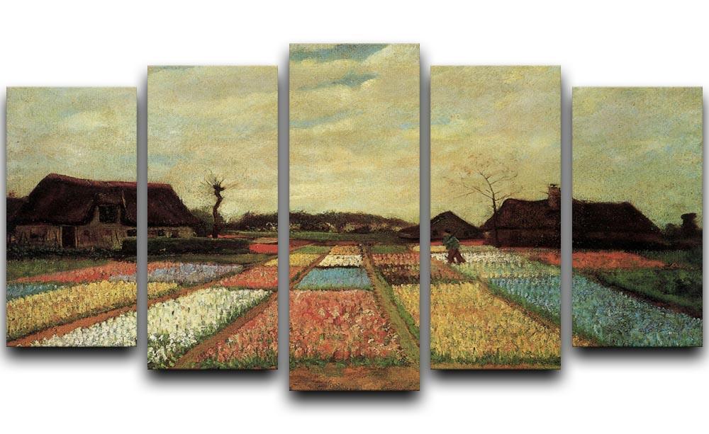 Bulb Fields by Van Gogh 5 Split Panel Canvas  - Canvas Art Rocks - 1