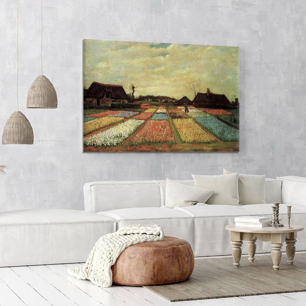 Bulb Fields by Van Gogh Canvas Print or Poster