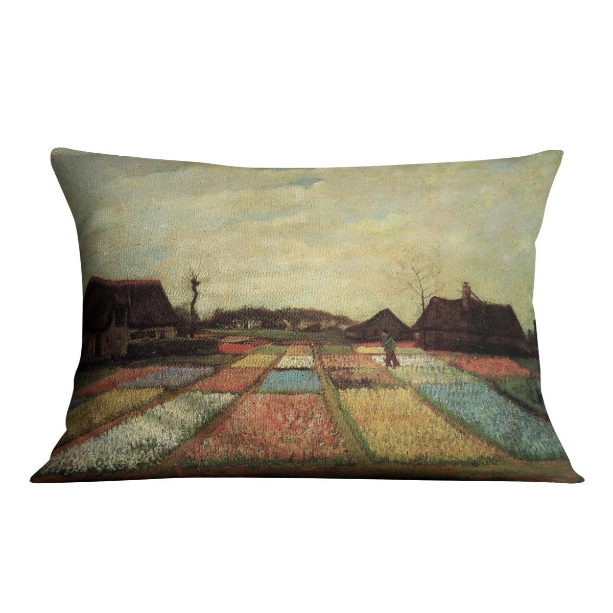 Bulb Fields by Van Gogh Throw Pillow