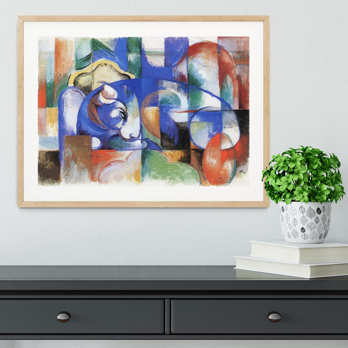 Bull by Franz Marc Framed Print - Canvas Art Rocks - 3