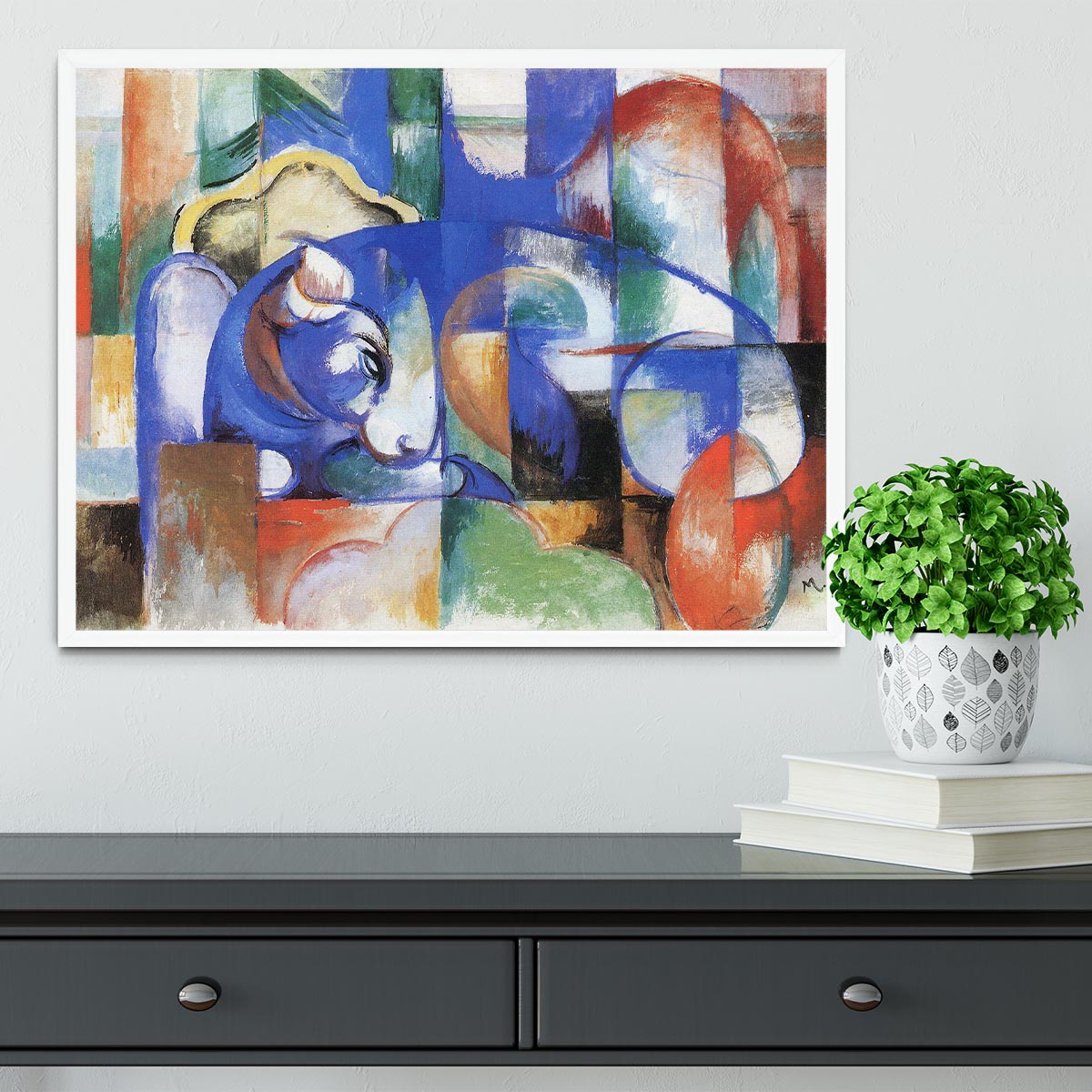 Bull by Franz Marc Framed Print - Canvas Art Rocks -6