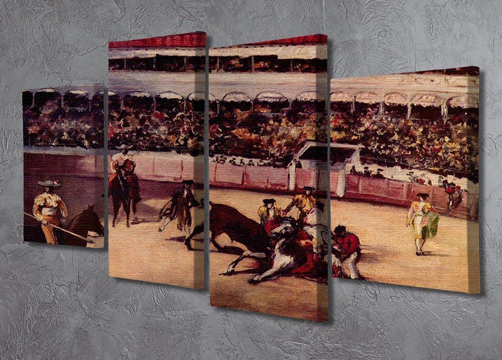 Bullfight by Manet 4 Split Panel Canvas - Canvas Art Rocks - 2