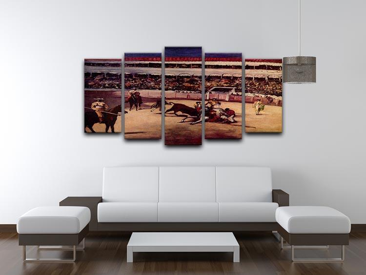 Bullfight by Manet 5 Split Panel Canvas - Canvas Art Rocks - 3