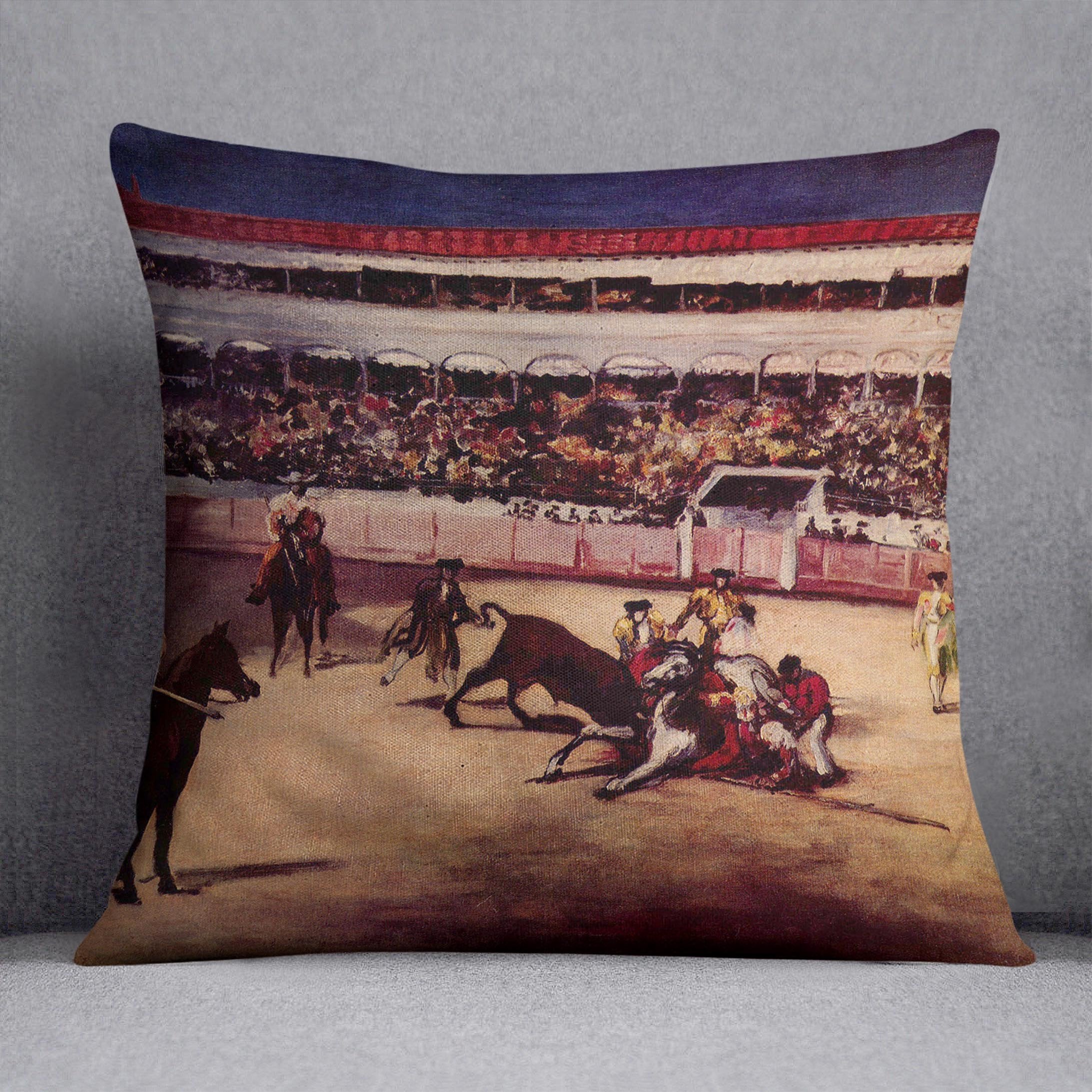 Bullfight by Manet Throw Pillow