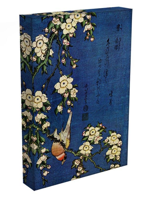Bullfinch and drooping cherry by Hokusai Canvas Print or Poster - Canvas Art Rocks - 3