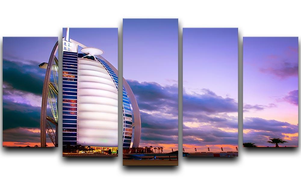 Burj Al Arab hotel 5 Split Panel Canvas  - Canvas Art Rocks - 1