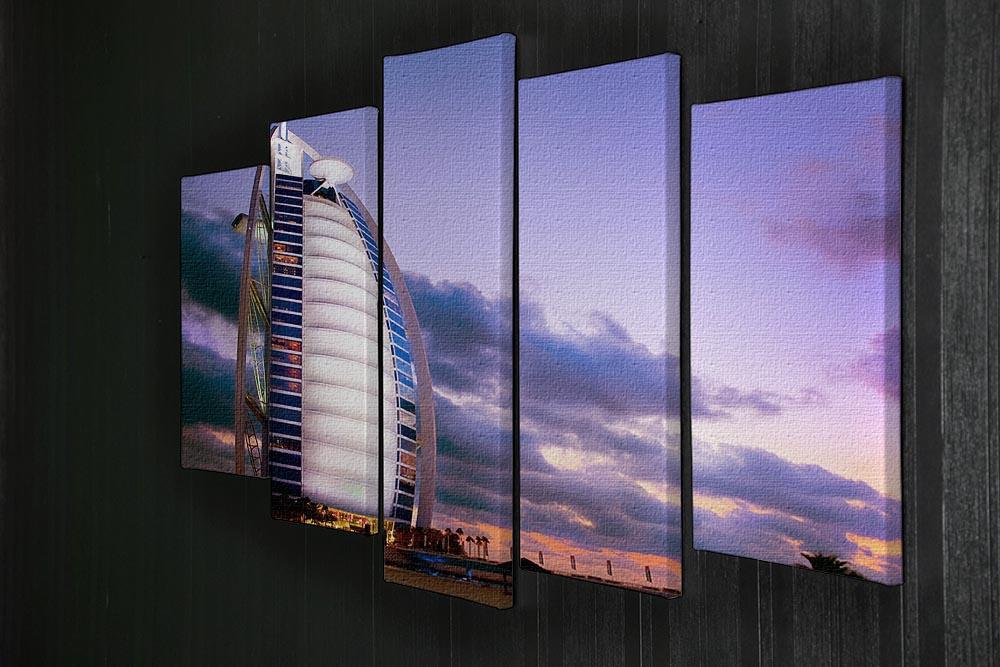 Burj Al Arab hotel 5 Split Panel Canvas  - Canvas Art Rocks - 2