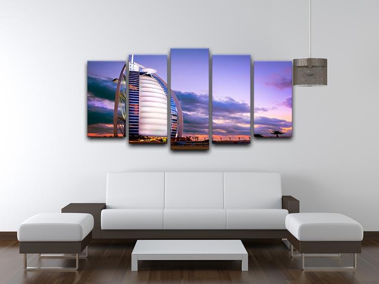 Burj Al Arab hotel 5 Split Panel Canvas  - Canvas Art Rocks - 3