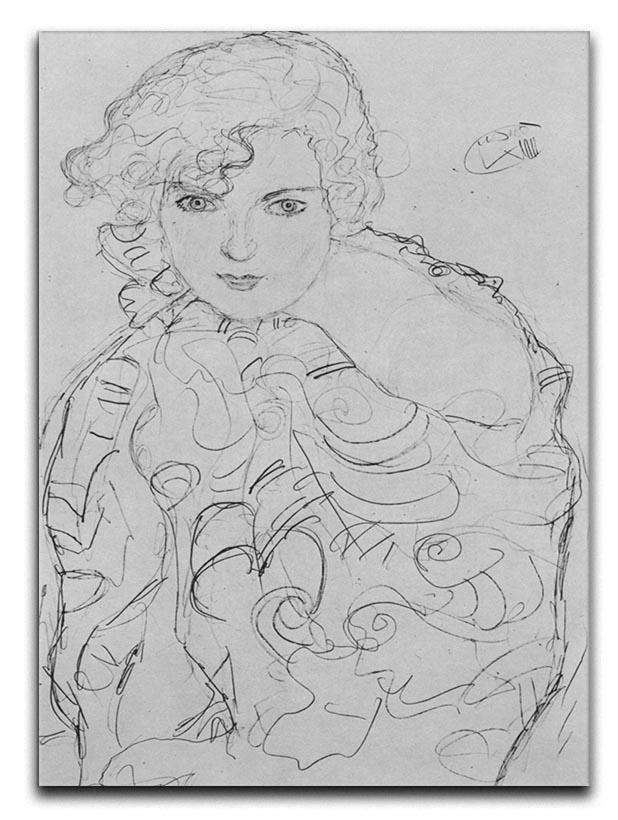 Bust of a woman by Klimt Canvas Print or Poster  - Canvas Art Rocks - 1