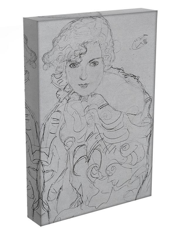 Bust of a woman by Klimt Canvas Print or Poster - Canvas Art Rocks - 3
