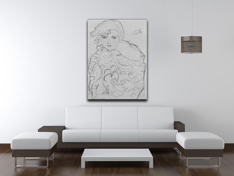 Bust of a woman by Klimt Canvas Print or Poster - Canvas Art Rocks - 4