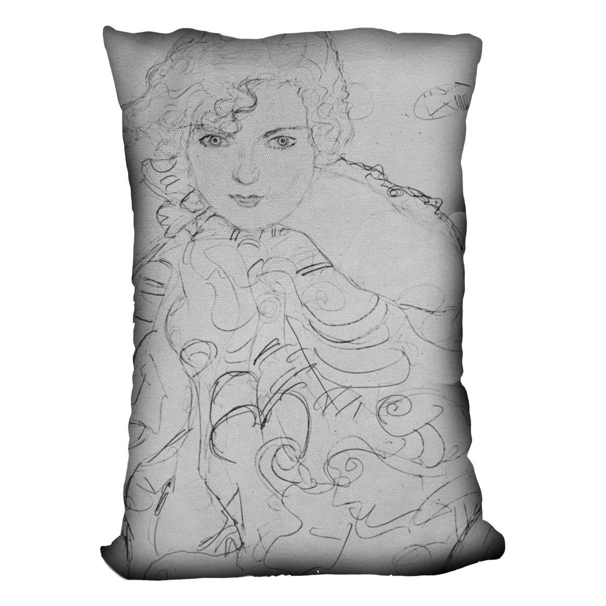 Bust of a woman by Klimt Throw Pillow
