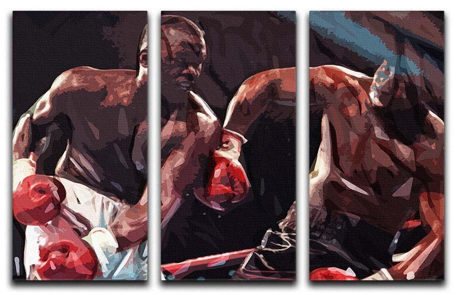 Buster Douglas v Mike Tyson 3 Split Panel Canvas Print - Canvas Art Rocks - 1