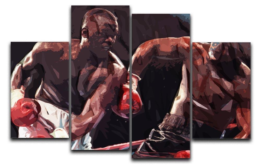 Buster Douglas v Mike Tyson 4 Split Panel Canvas  - Canvas Art Rocks - 1