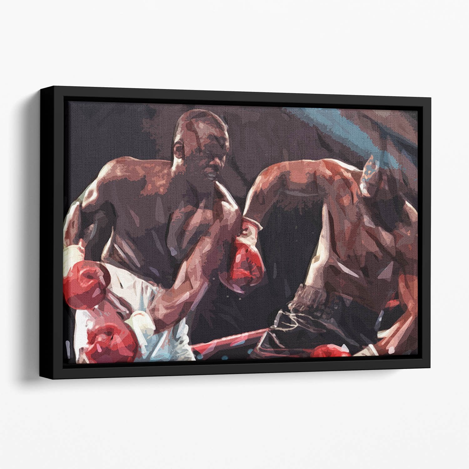 Buster Douglas v Mike Tyson Floating Framed Canvas