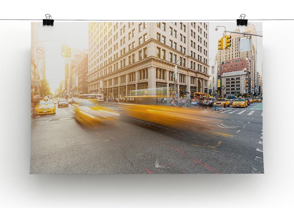 Busy road intersection in Manhattan Canvas Print or Poster - Canvas Art Rocks - 2