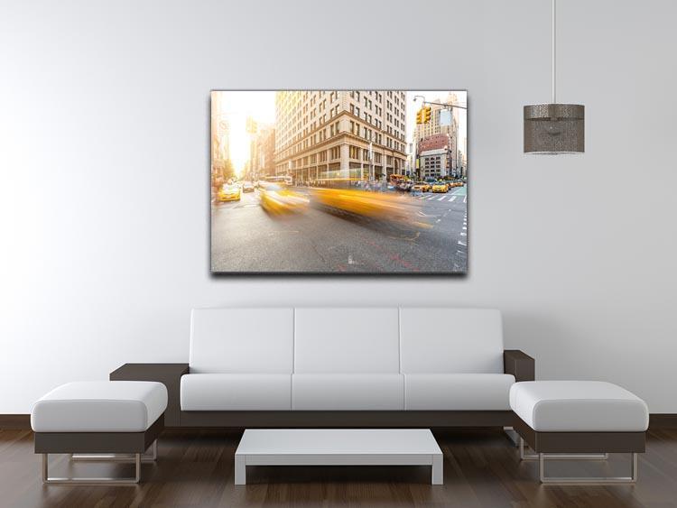 Busy road intersection in Manhattan Canvas Print or Poster - Canvas Art Rocks - 4