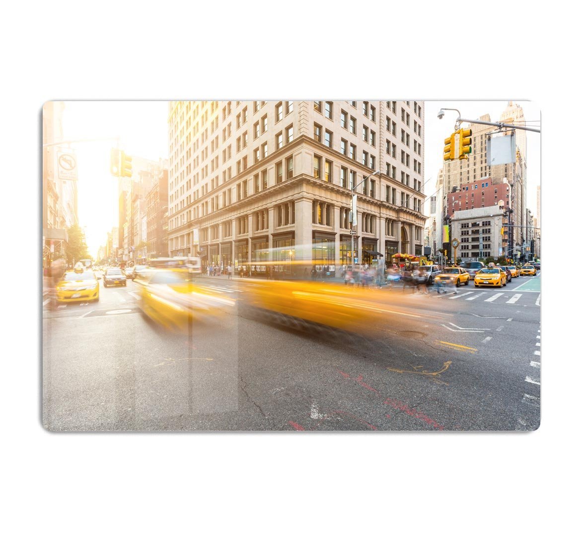 Busy road intersection in Manhattan HD Metal Print