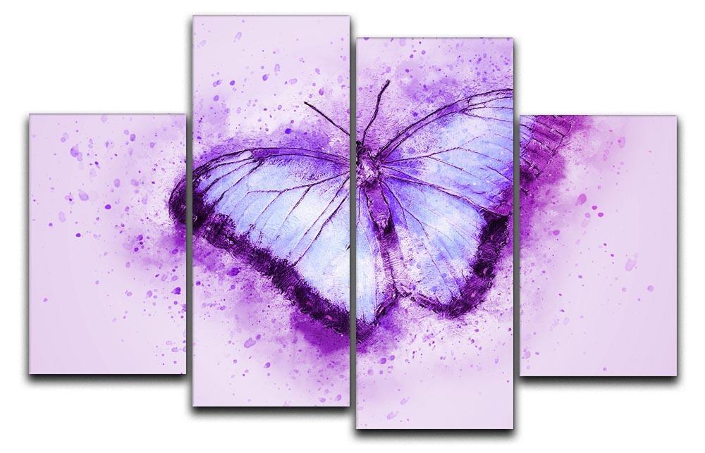 Butterfly Painting 4 Split Panel Canvas  - Canvas Art Rocks - 1