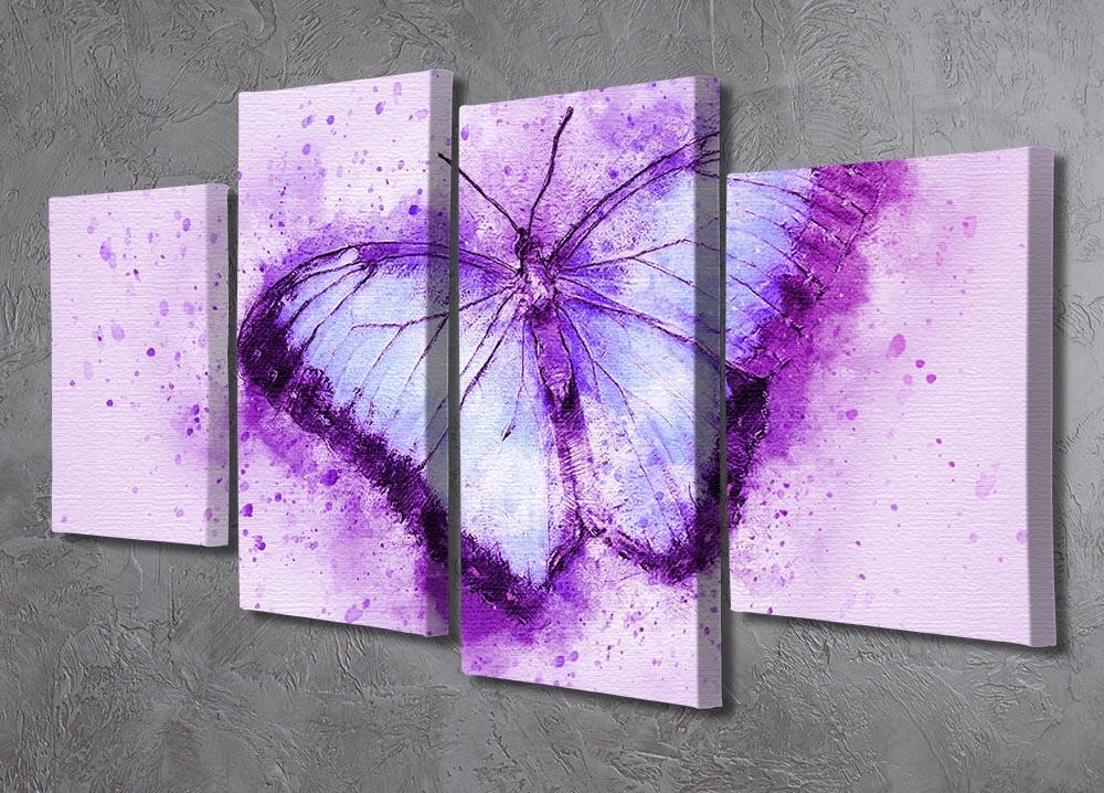 Butterfly Painting 4 Split Panel Canvas - Canvas Art Rocks - 2