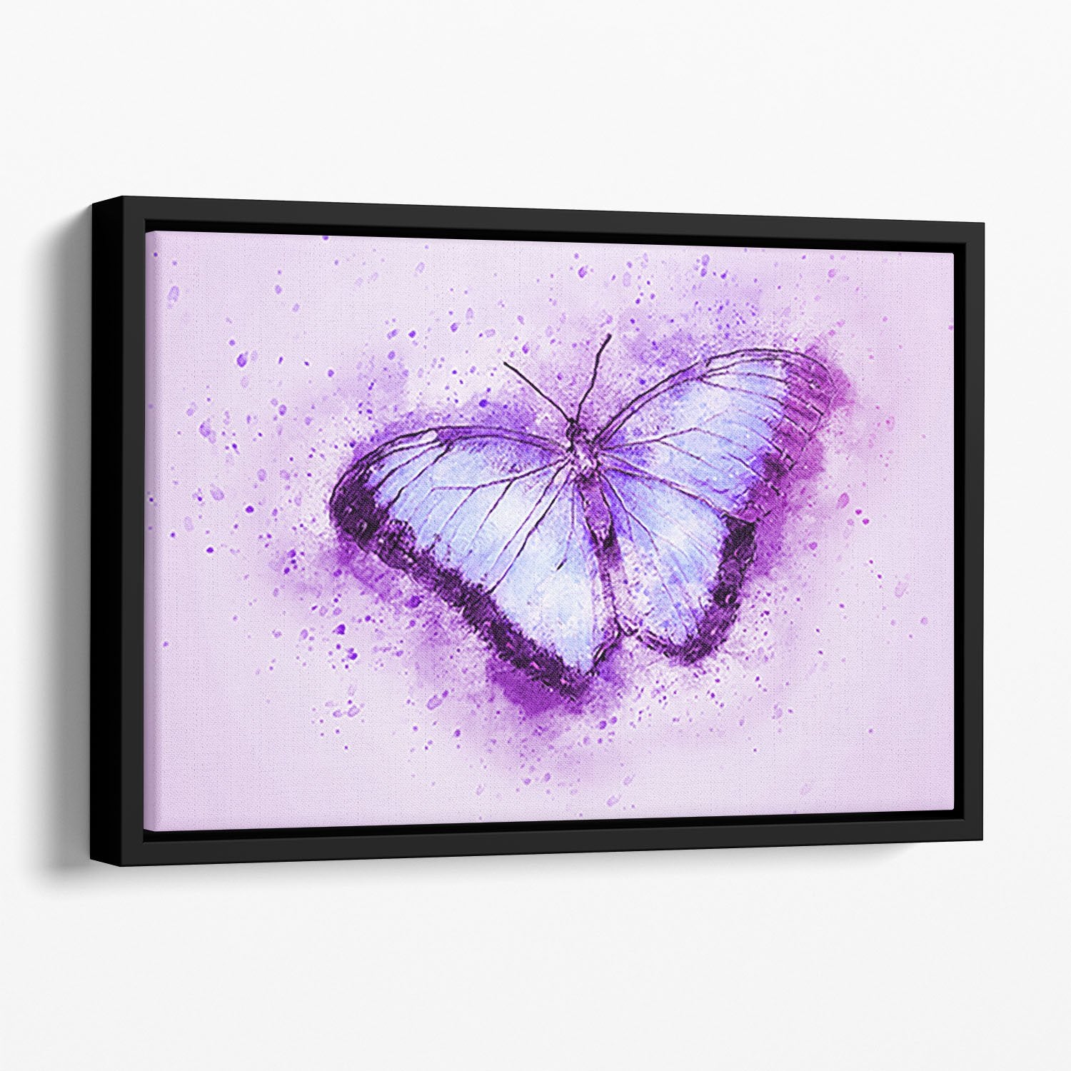Butterfly Painting Floating Framed Canvas