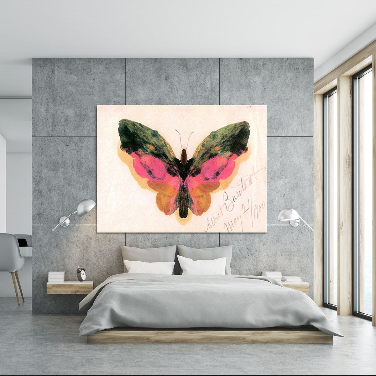 Butterfly by Bierstadt Canvas Print or Poster