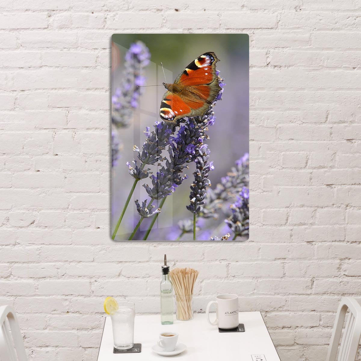 Butterfly on Lavender HD Metal Print - Canvas Art Rocks - 3