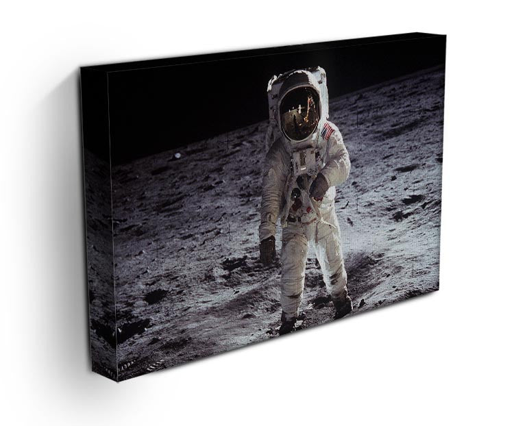 Buzz Aldrin Astronaut Man On Moon Print - Canvas Art Rocks - 3