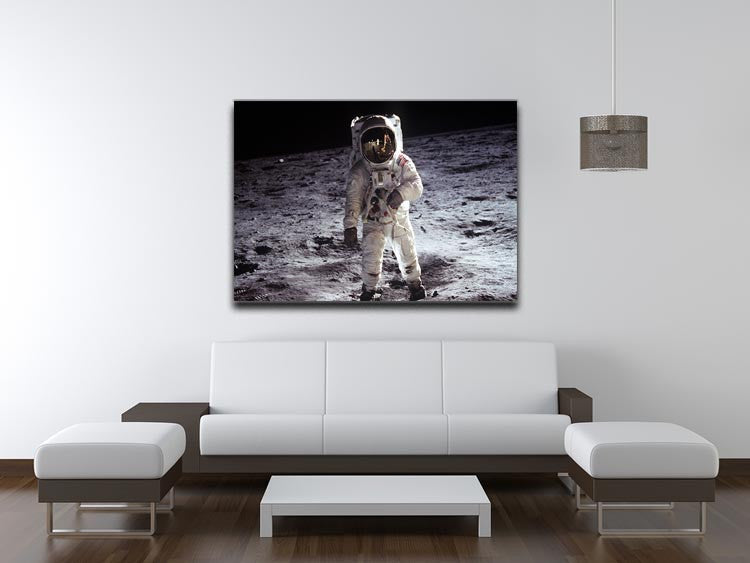 Buzz Aldrin Astronaut Man On Moon Print - Canvas Art Rocks - 4