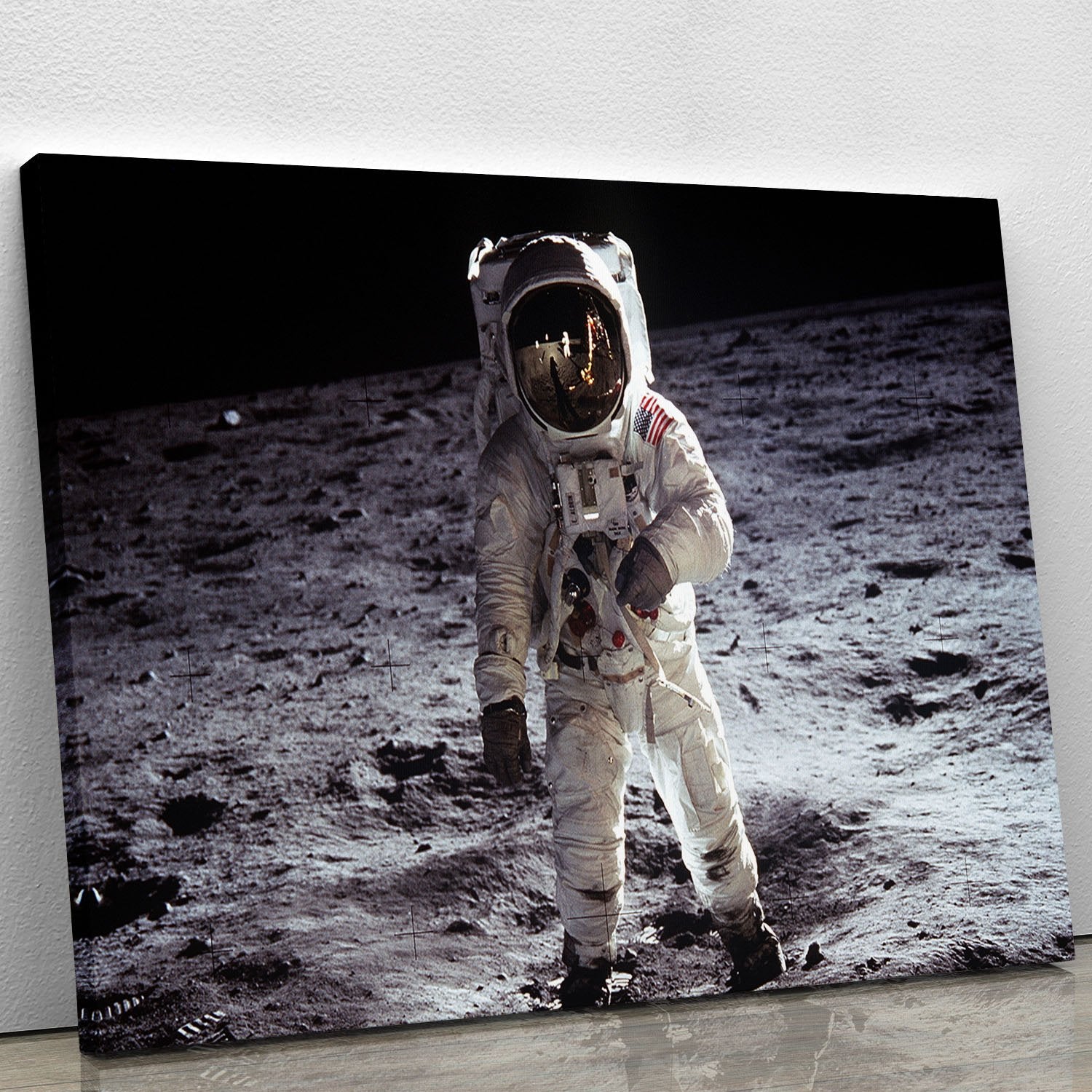 Buzz Aldrin Astronaut Man On Moon Canvas Print or Poster