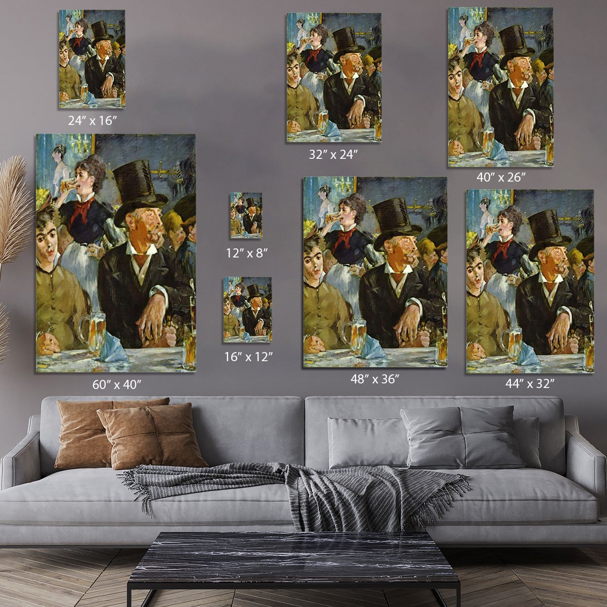 Cafe Concert by Manet Canvas Print or Poster