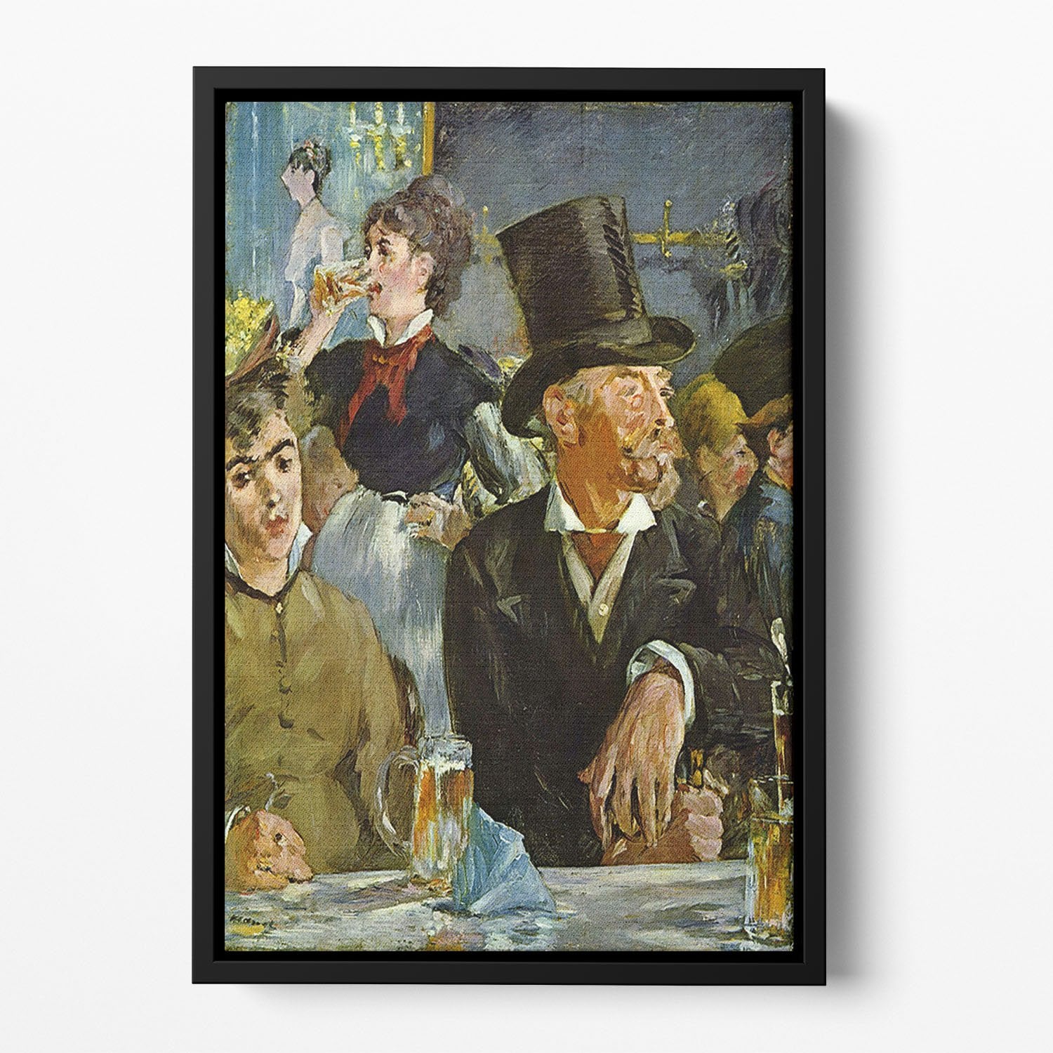 Cafe Concert by Manet Floating Framed Canvas