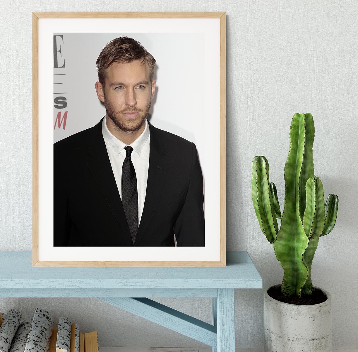 Calvin Harris in a tie Framed Print - Canvas Art Rocks - 3