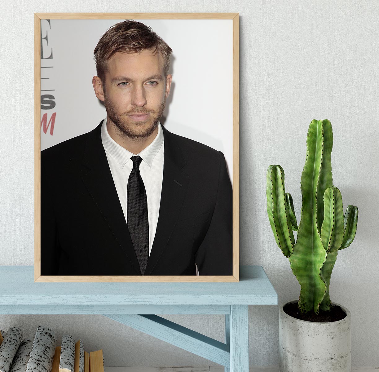 Calvin Harris in a tie Framed Print - Canvas Art Rocks - 4