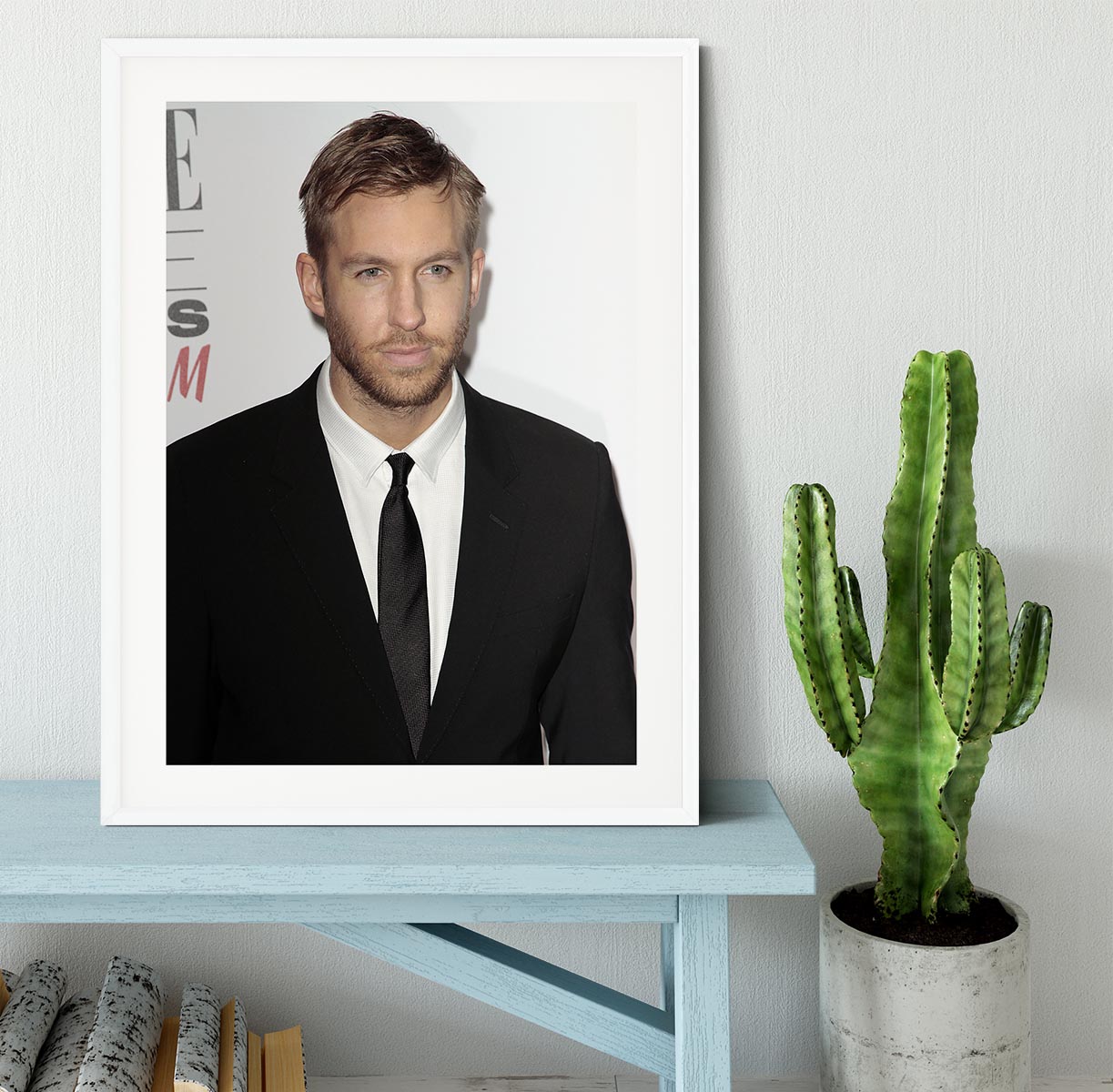 Calvin Harris in a tie Framed Print - Canvas Art Rocks - 5