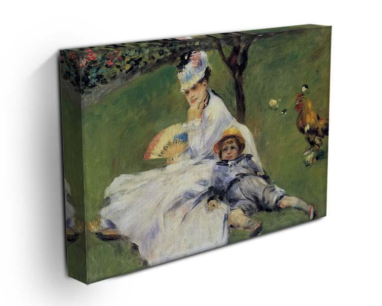 Camille Monet and her son Jean in the garden of Argenteuil by Renoir Canvas Print or Poster - Canvas Art Rocks - 3