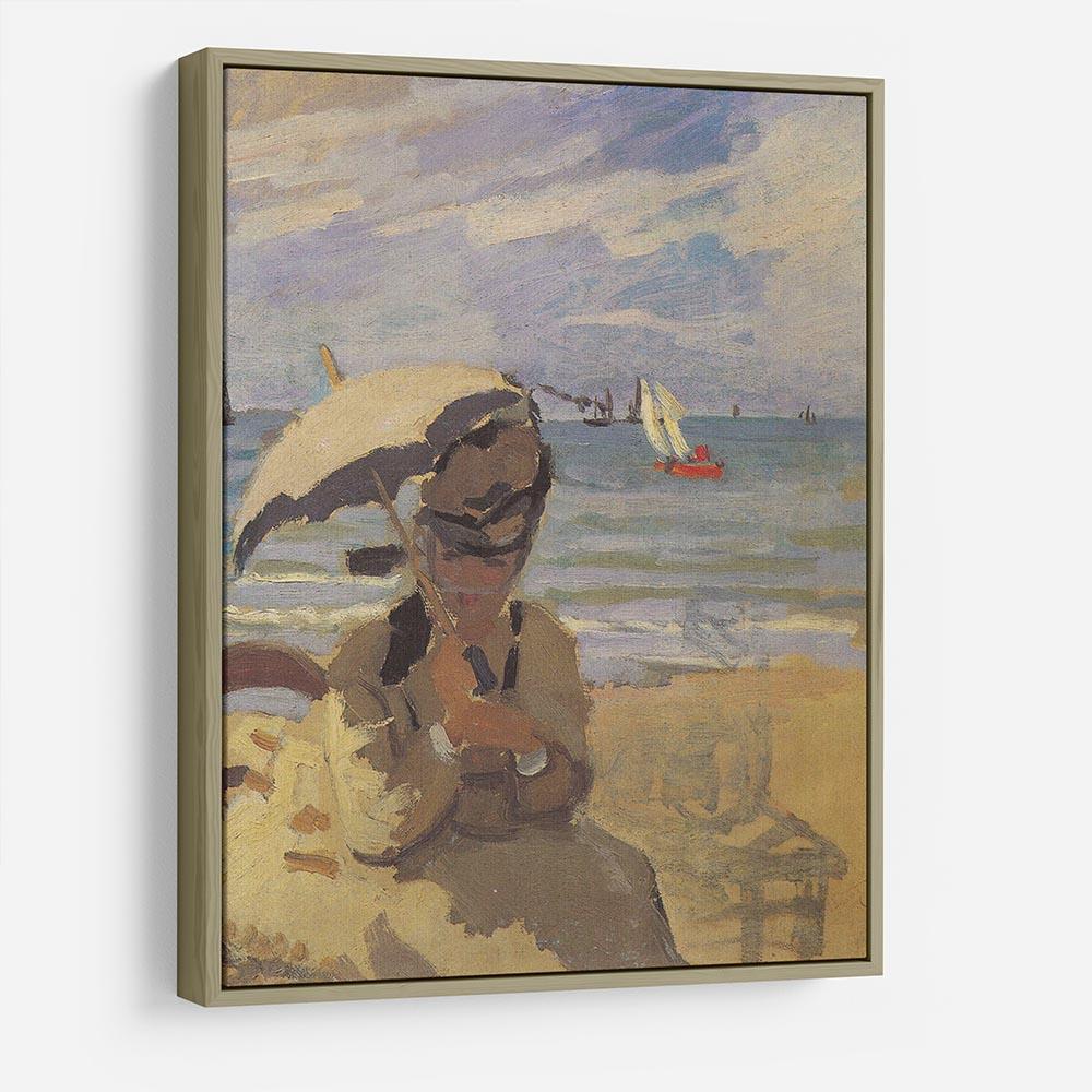 Camille Monet on the beach at Trouville by Monet HD Metal Print