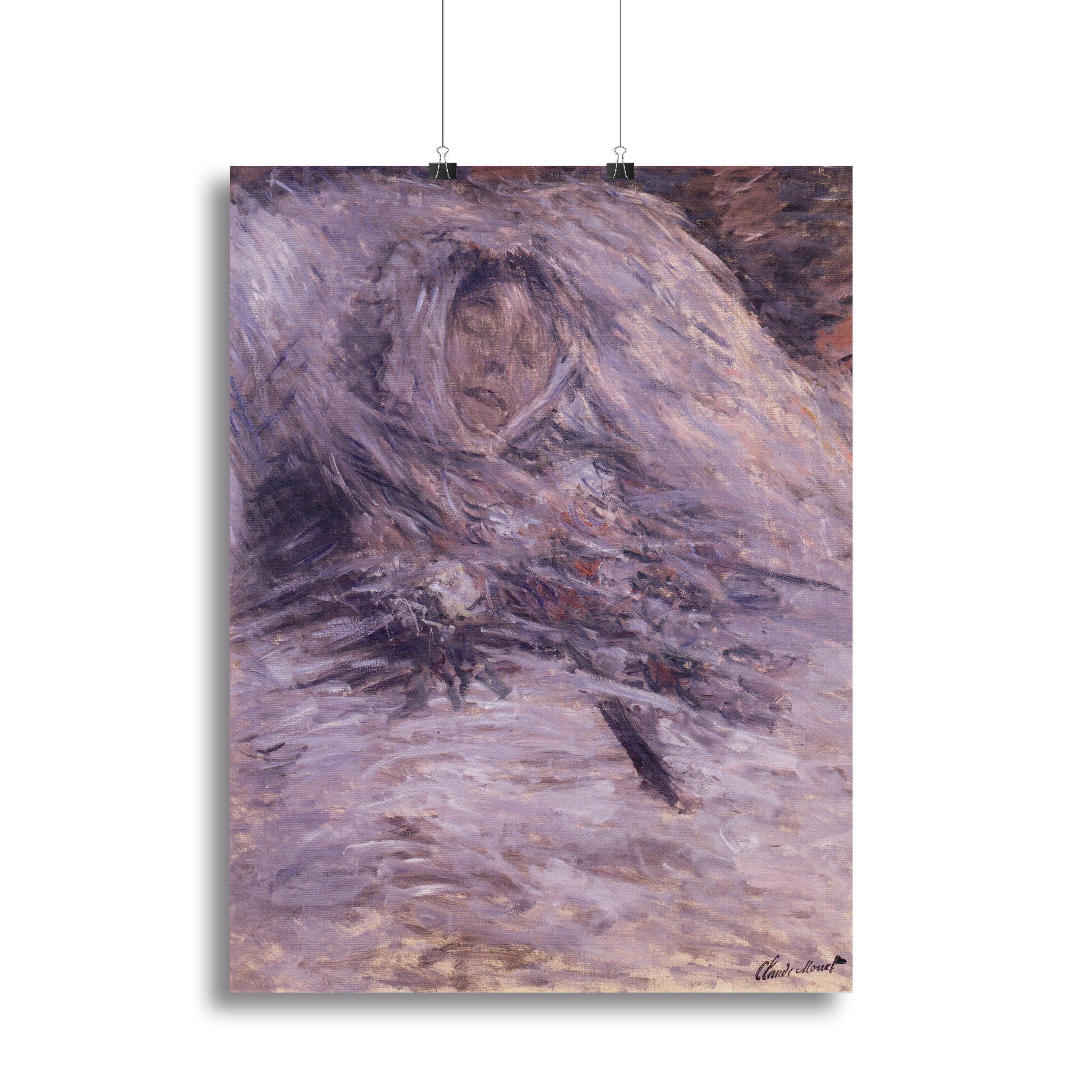 Camille Monet sur son lit de mort by Monet Canvas Print or Poster
