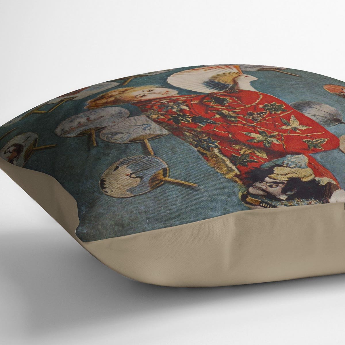 Camille in Japanese dress by Monet Throw Pillow