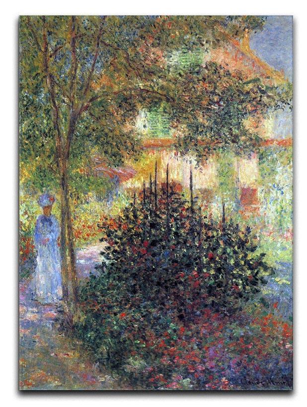 Camille in the garden of the house in Argenteuil by Monet Canvas Print & Poster  - Canvas Art Rocks - 1