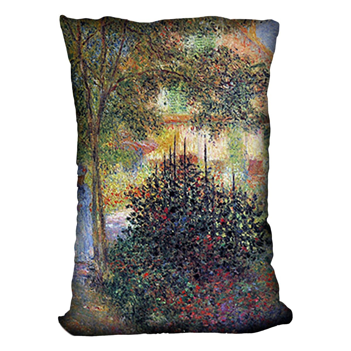 Camille in the garden of the house in Argenteuil by Monet Throw Pillow