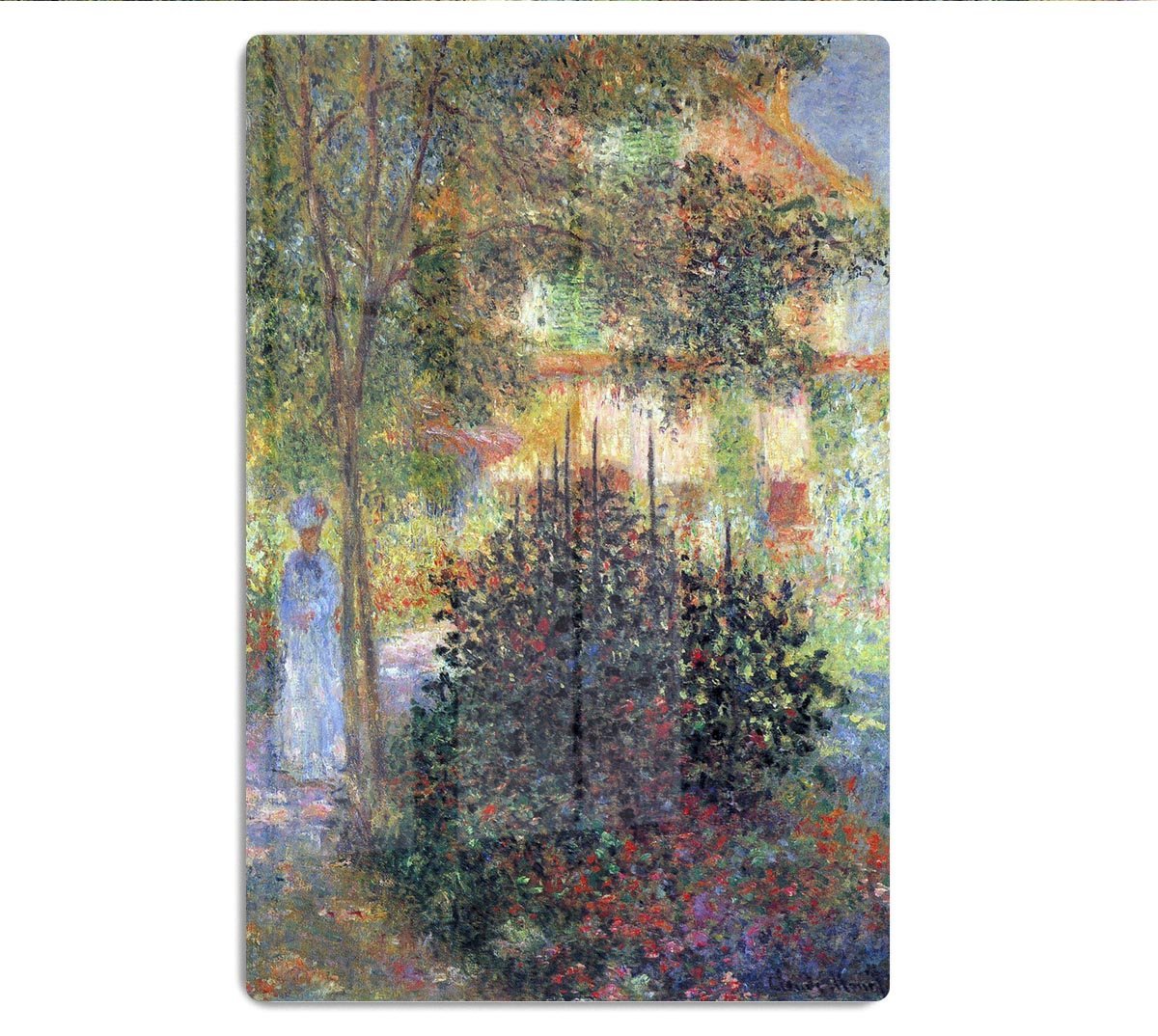 Camille in the garden of the house in Argenteuil by Monet HD Metal Print