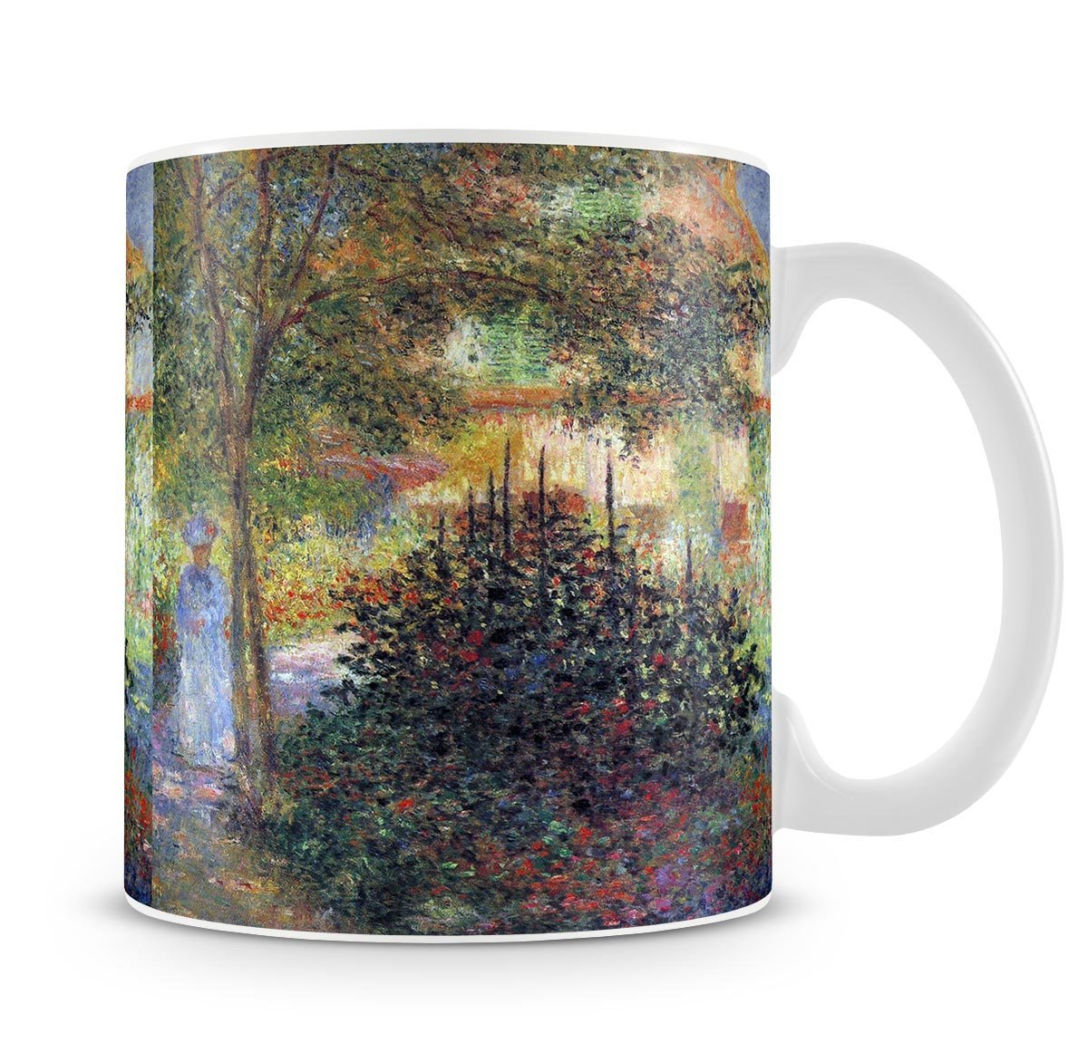 Camille in the garden of the house in Argenteuil by Monet Mug - Canvas Art Rocks - 4