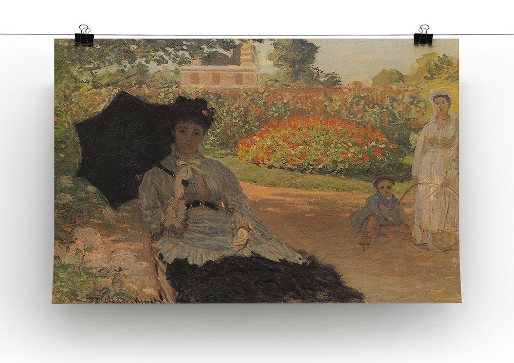 Camille in the garden with Jean and his nanny by Monet Canvas Print & Poster - Canvas Art Rocks - 2