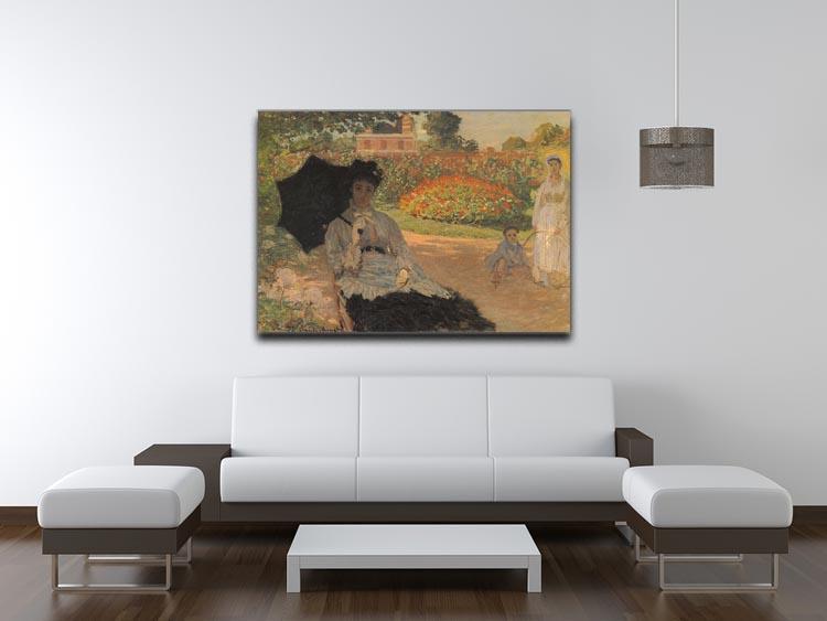 Camille in the garden with Jean and his nanny by Monet Canvas Print & Poster - Canvas Art Rocks - 4