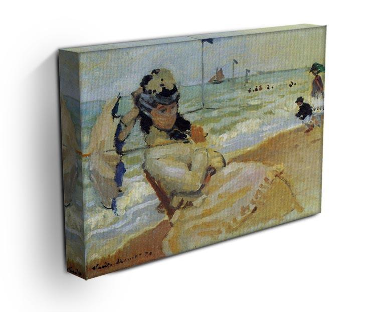 Camille on the beach at Trouville by Monet Canvas Print & Poster - Canvas Art Rocks - 3