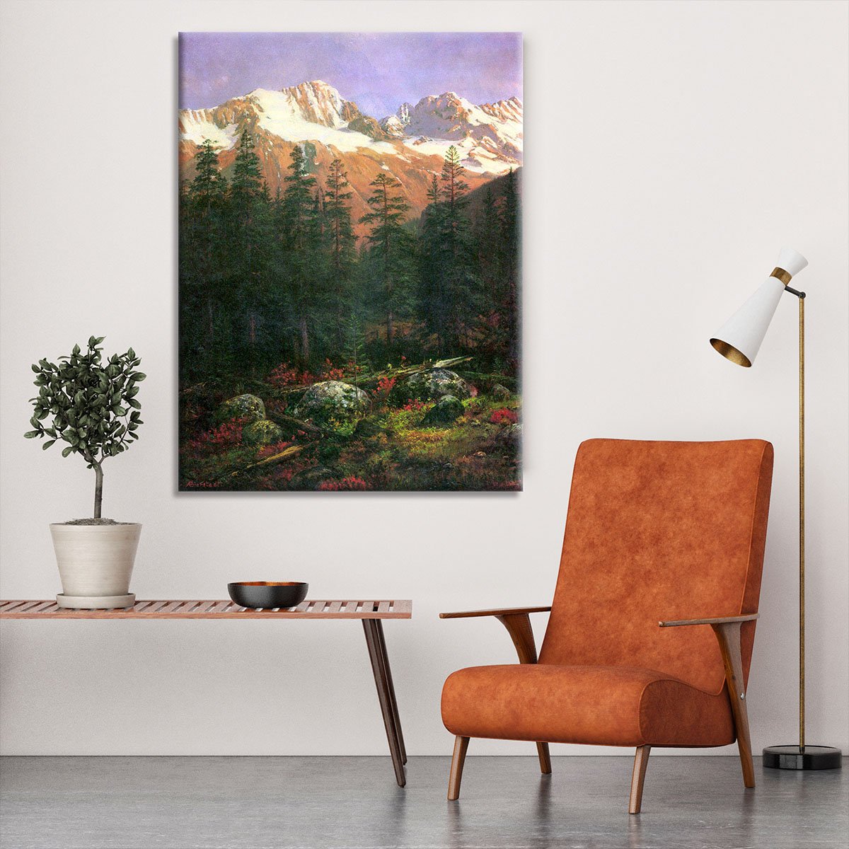 Canadian Rockies by Bierstadt Canvas Print or Poster