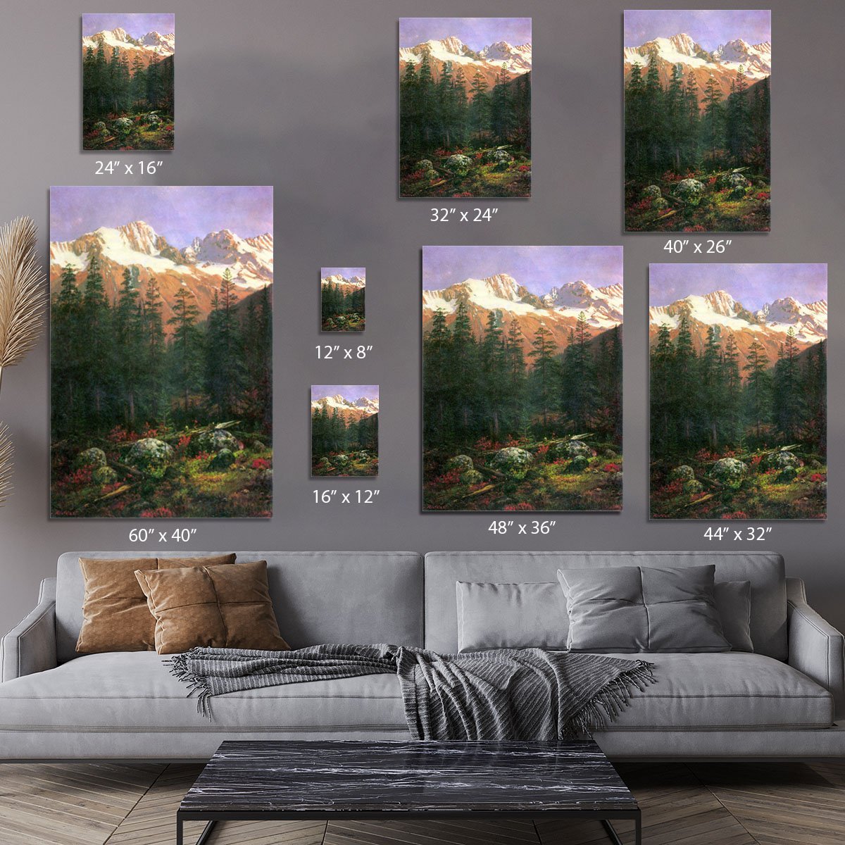 Canadian Rockies by Bierstadt Canvas Print or Poster