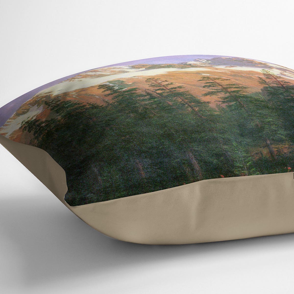 Canadian Rockies by Bierstadt Cushion - Canvas Art Rocks - 2