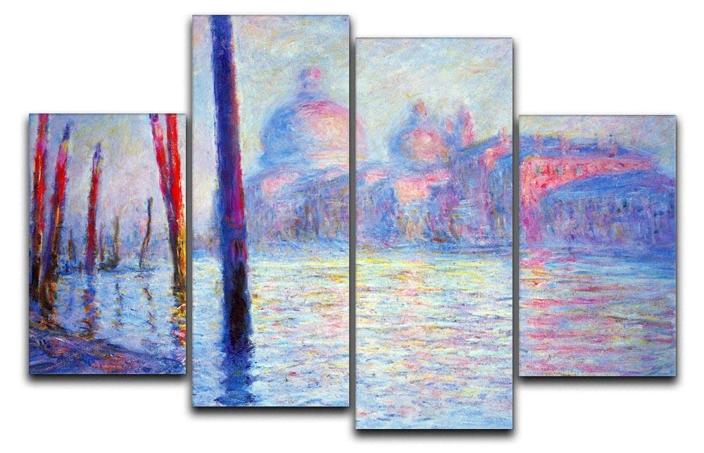 Canal Grand by Monet 4 Split Panel Canvas  - Canvas Art Rocks - 1